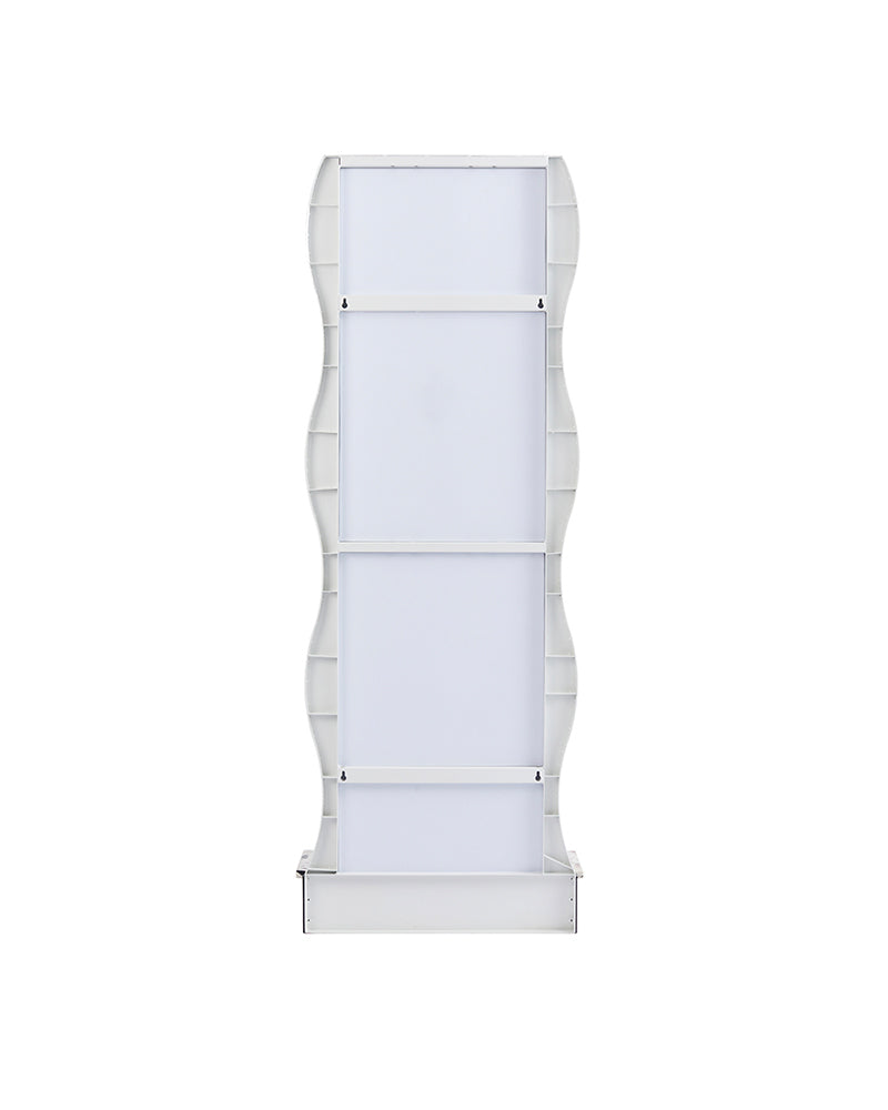 Wiggle - Freestanding hairdresser mirror - Trendy design - White frame